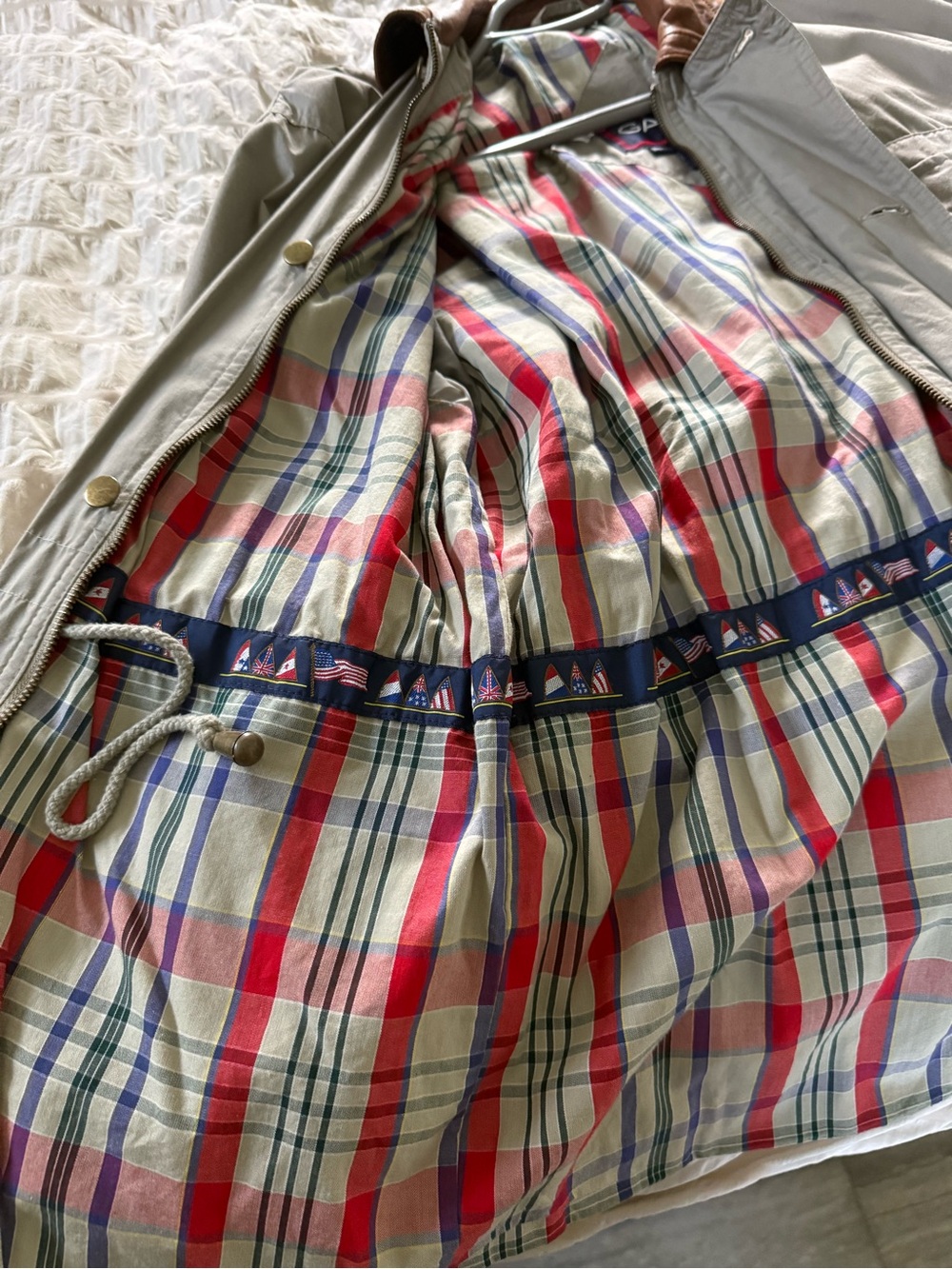 Gant Field Jacket with Brown Leather Collar - Picture 5 of 13